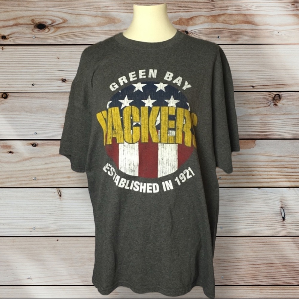 Green Bay Packers NFL TEAM GO PACKERS! XL T-shirt VGUC - Picture 1 of 12